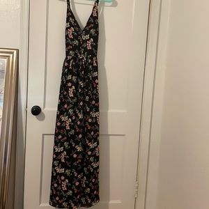 GAP Chiffon Black floral Maxi